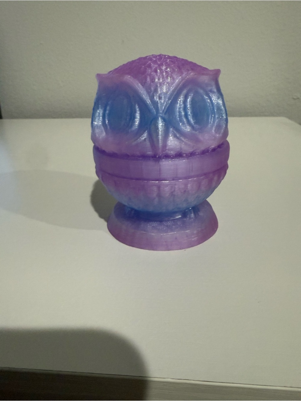 3D printed Fairy Lamp cotton candy Owl (not glass)